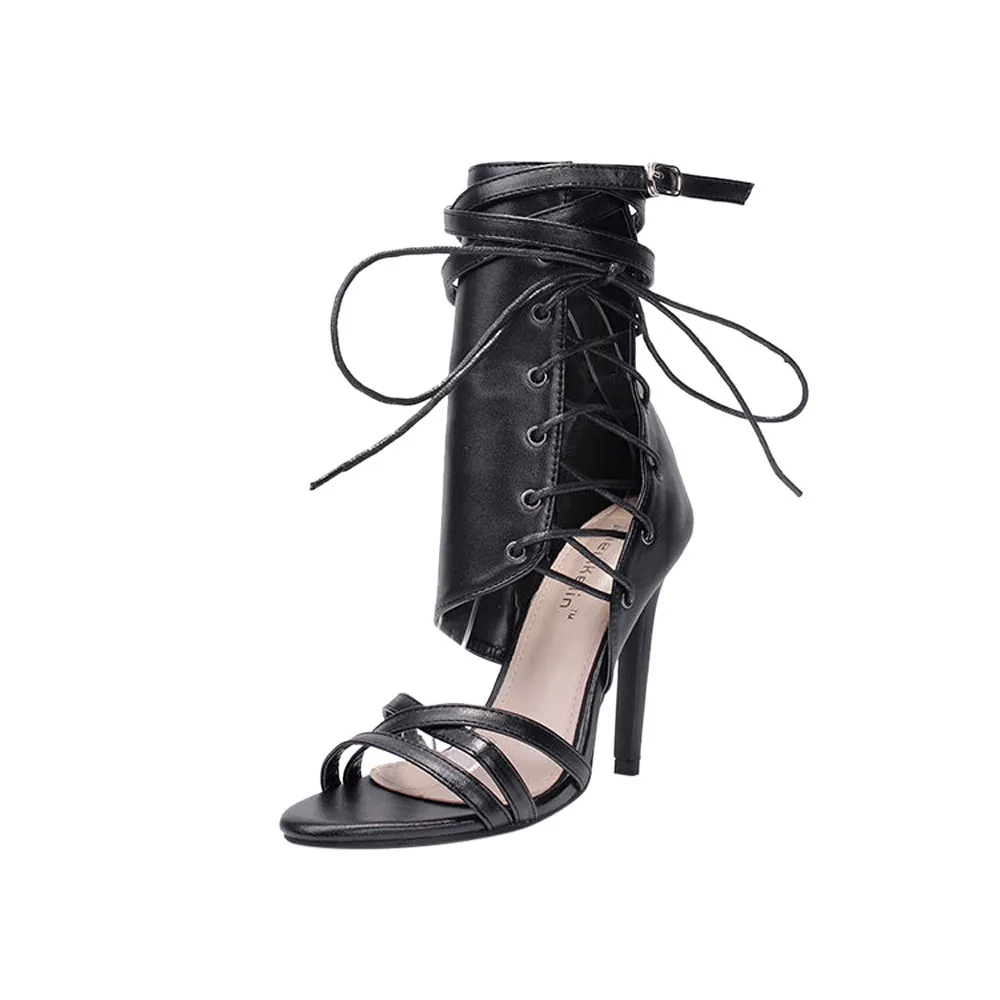 Stile Donne A Legato 43 Toe Alta Qualità Solido Tacco Col 35 Progettista Open Di Alto Croce Colore Delle Roma Sandali b Modo Lusso Tallone Scarpe Dell'alto A6YxqawS