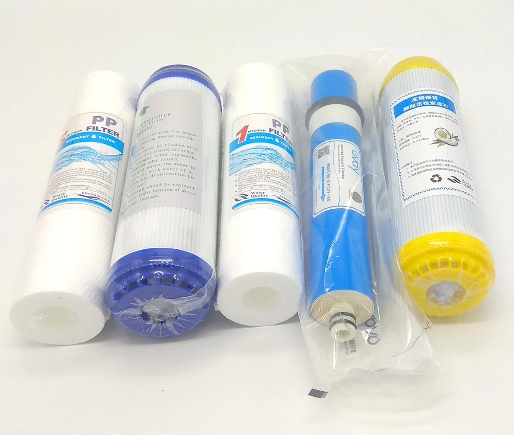 5 Levels RO Pure Water RO Purifier Filter Element Sets RO+T33+UDF/GAC+1