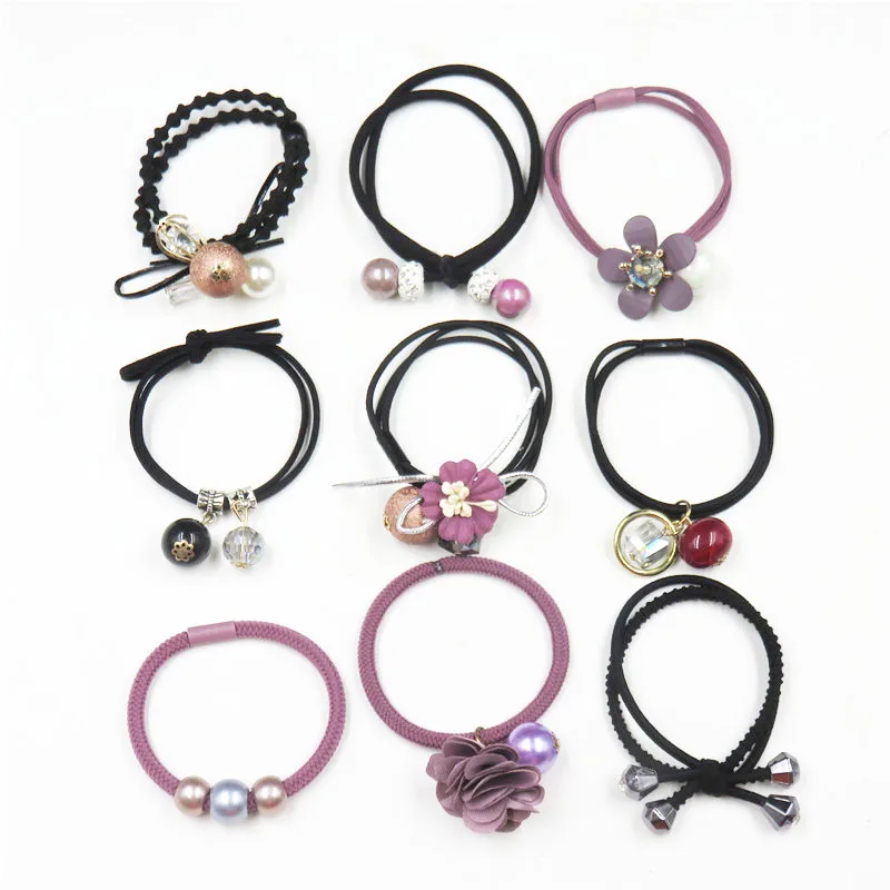 9PCS/SET Purple MIX Hair Accessories For Women Headband,Elastic Bands For Hair For Girls,Hair Band Hair Ornaments For Kids