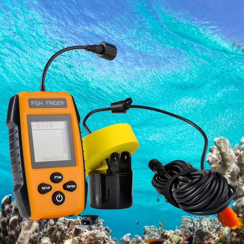 

Smart Portable Sonar Sensor Fish Finder 100M Depth LED Display Fish Alarm Sounder Anti Disturbance Fishing Tackle Accessories