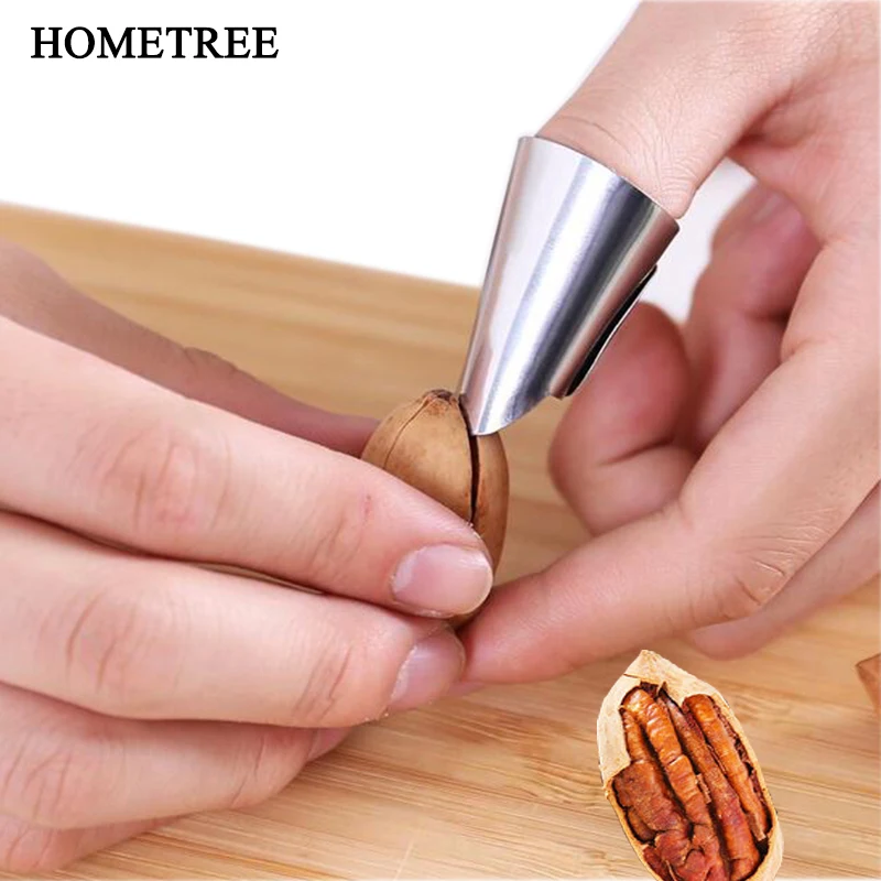 

HOMETREE 2Pcs Stainless Steel Protection Finger Cover Protective Finger Peel Shell Vegetable Cutting Kitchen Accessories H267