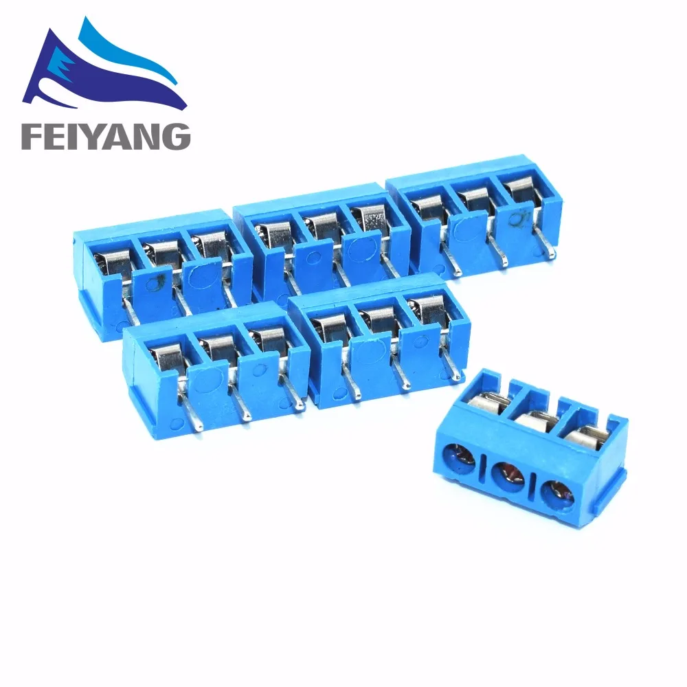 

10PCS 3 Pin Screw Terminal Block Connector 5mm Pitch 5.08-301-3P 301-3P 3pin