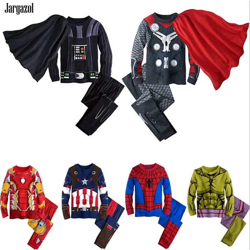 

Kids Clothes Boys Childrens Pajama Autumn Spring Long Sleeve Pajama Sets Cartoon Printing Baby Child Sleepwear Embroidery