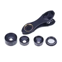 Alloet 5 в 1 Многофункциональный комплект телефон объектива, рыбий глаз+ широкоугольный+ микро-объектив+ Телеконвертер+ поляризационные линзы для Sumsung