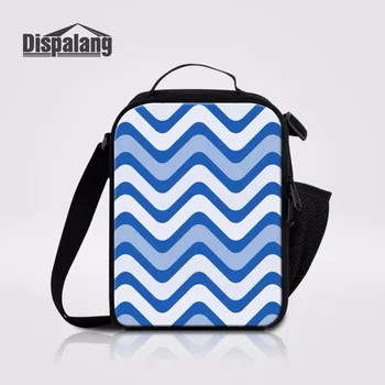 

Dispalang Fashion Wavy Striped Thermal Insulated Lunch Bag For Children Food Container For School Men Cooler Lunch Box Bag Tote