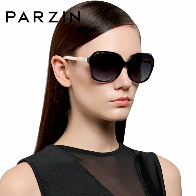 

PARZIN Crystal Luxury Women Elegant Big Sunglasses Plastic Frame Polarized Eyewear So Real Brand Sun Glasses 9629