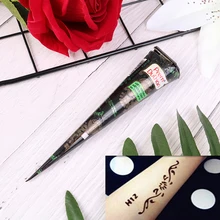 1 шт натуральная хна паста конус боди арт Краска Сексуальная рисунок племенная Временная индийская хна паста