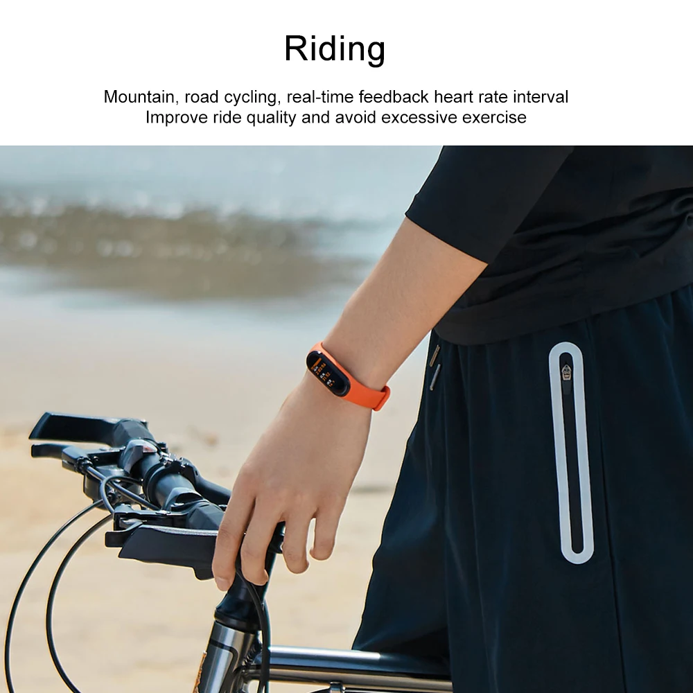 Original Xiaomi Mi Band 4 Smart Wristband 3 Color AMOLED Screen Mi Band 4 Global version Heart Rate Fitness Music Bracelet