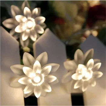 

EU 220V 5M 28LED Lotus Flower lamps String Fairy lights for Indoor and Outdoor Wedding/Christmas party/Garland Patio Decoration