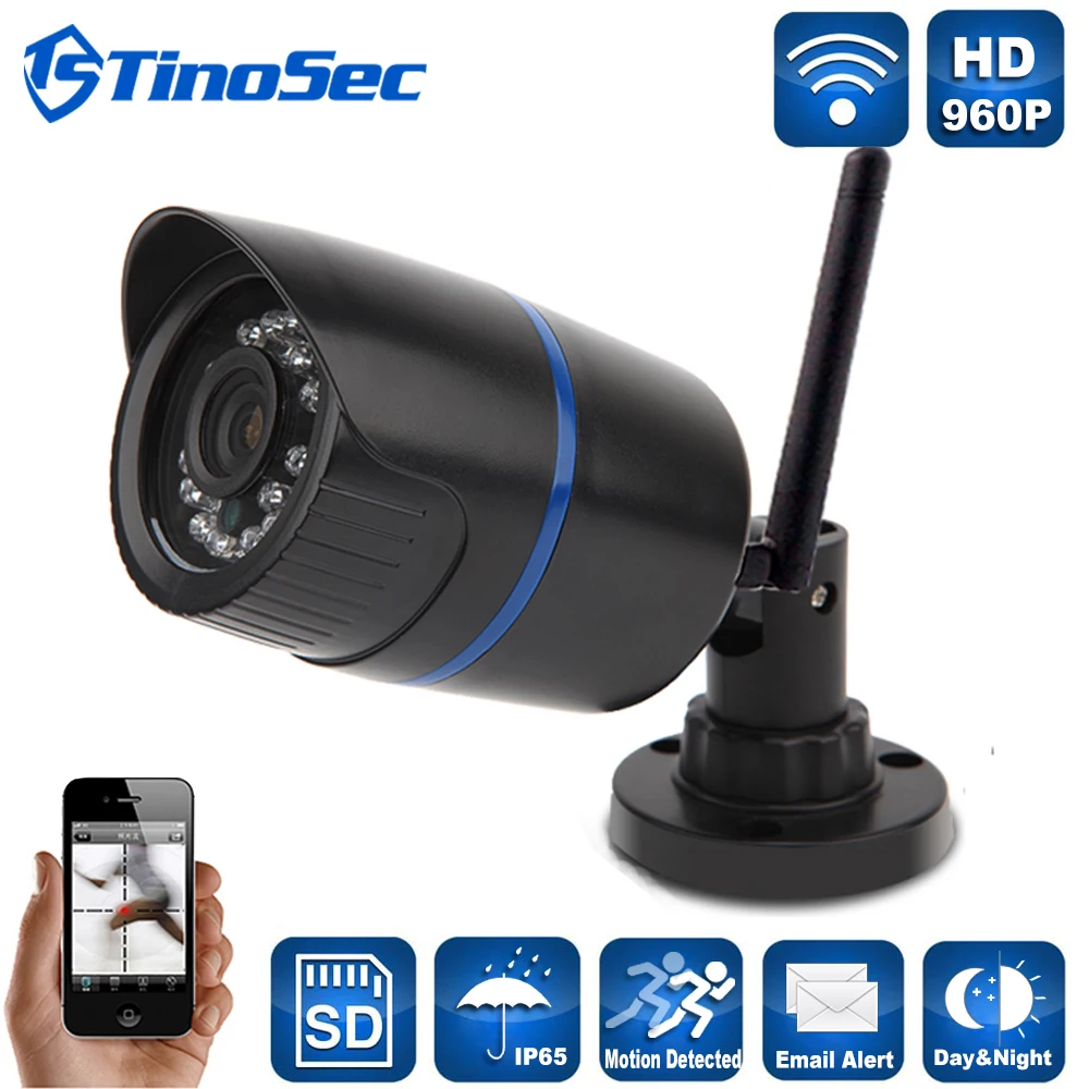 

960P Home Security Mini Wireless ABS Plastics IP Camera Wifi Outdoor Bullet IR P2P With IR-Cut Filter Camera with TF Card Slot