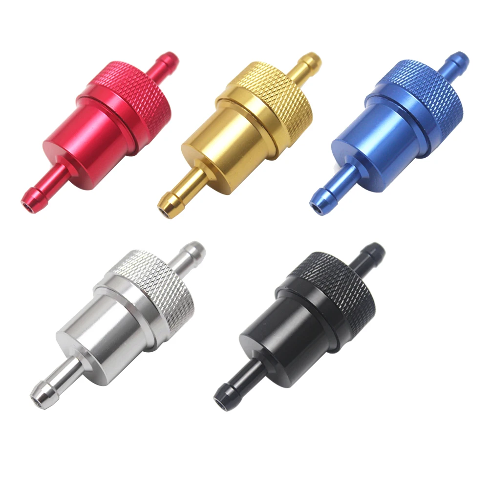 Купить 1 шт. универсальный мотоцикл топливный фильтр 1/4 сплав масляные ...