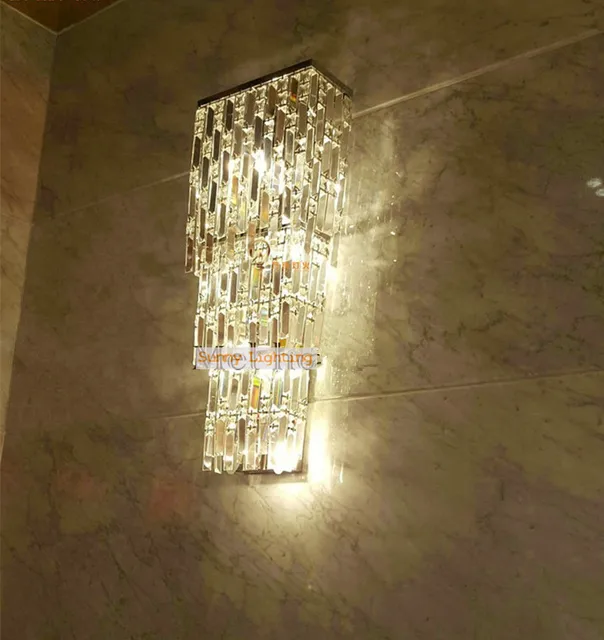 Extra Large Hotel Hall Crystal Wall Sconce 4 Lights Village Plaza Extra Large Hotel Hall Crystal Wall Sconce 4 Lights Village Plaza L Led Lamps