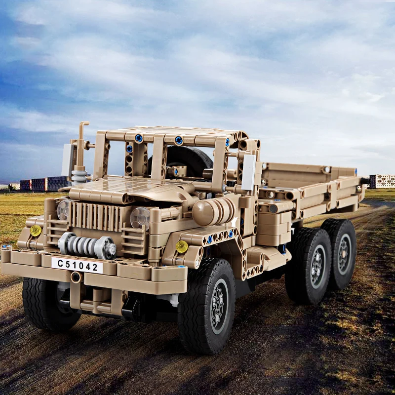 

WW2 Military MOC Series RC Trucks Remote Control Kit Model Set Building Blocks Brick Toys For Children Compatible With Legoingly