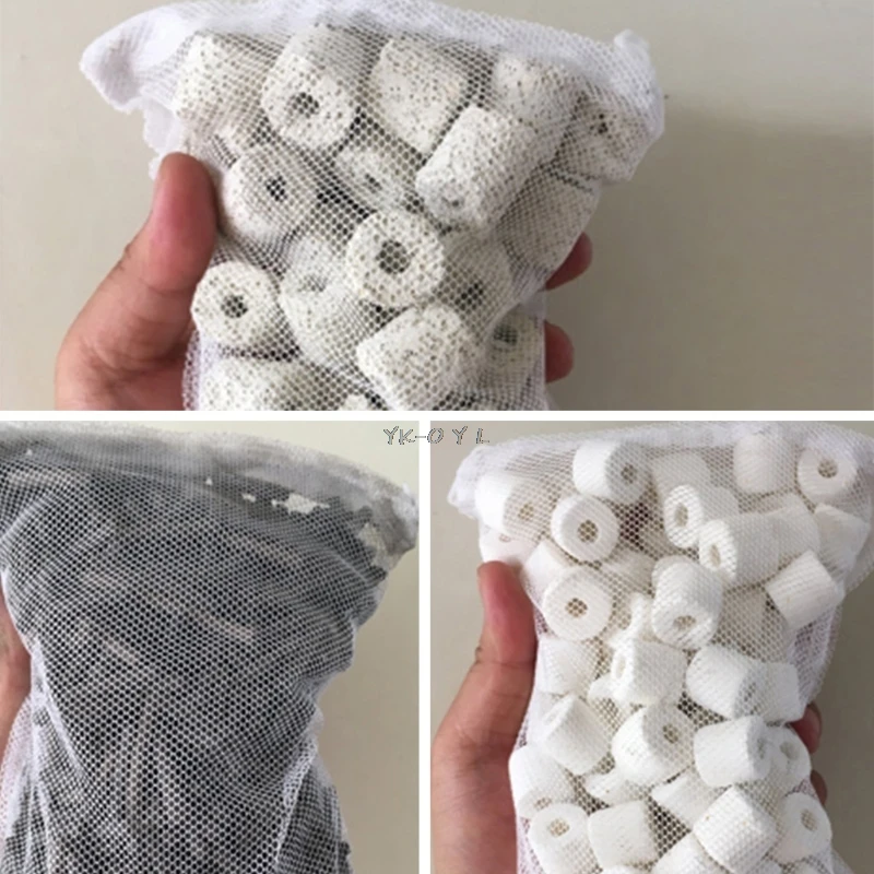 

1PC Mesh Bag Acqurium Pond Filter Net Bag For Bio Ball Ammonia Aquarium Fish Tank