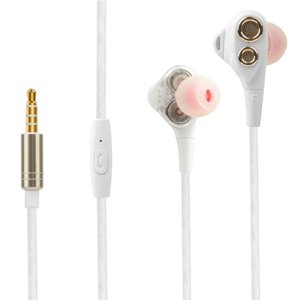 3.5mm Sport Earphone Metal Heavy Bass HiFi Music Earphones Wired With Microphone Stereo In-ear Earbuds for IOS Android | Электроника