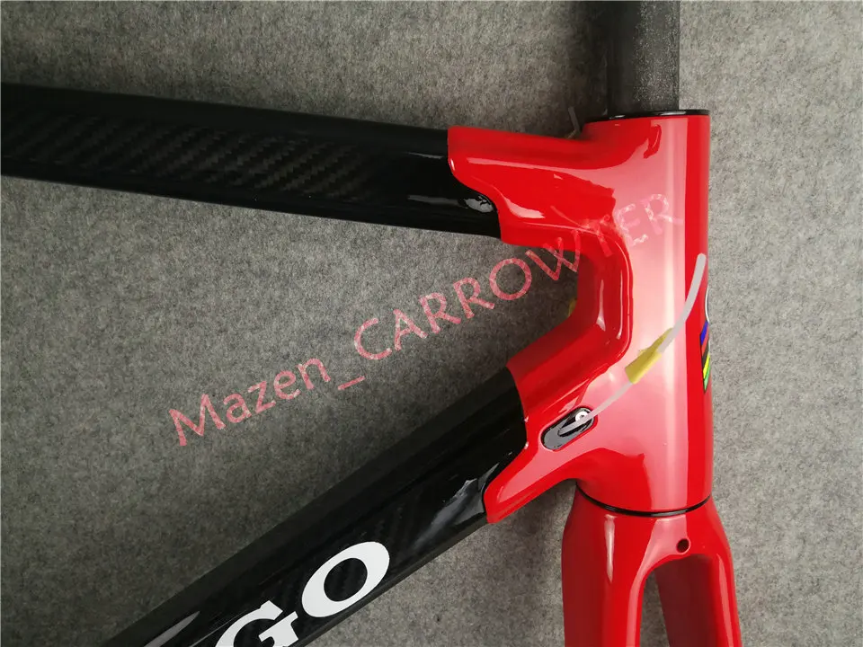 T1000 3K полностью глянцевый черный красный Colnago C60 углеродная дорожная рама