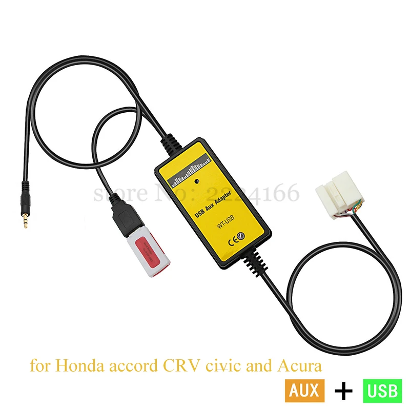 imágenes para Lonleap USB AUX Adaptador de Reproductor de CD de Música MP3 Del Coche Piezas de Automóviles para honda civic crv accord acura csx rdx mdx coche interfaz Styling imágenes para Lonleap USB AUX Adaptador de Reproductor de CD de Música MP3 Del Coche Piezas de Automóviles para honda civic crv accord acura csx rdx mdx coche interfaz Styling