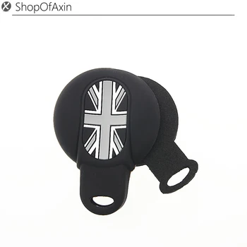 

Smart Remote Key Fob Silicone Case Cover Black Union Jack For MINI COOPER F56 F55 F54