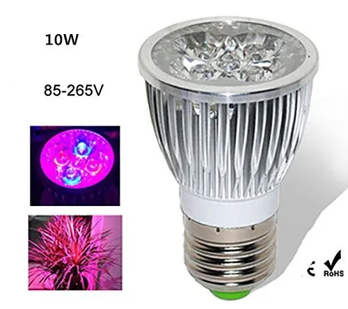 50* DH светодиодный завода светать Bulb10W лампа для выращивания E27 комнатный гидропонный водных Парниковый Сад медицинские растения, овощи травы