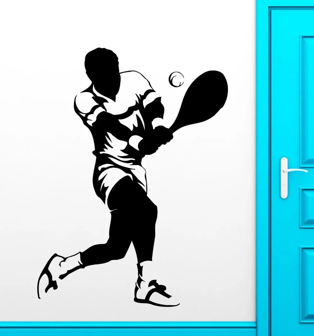 

Tennis Sticker Sports Decal Muurstickers Posters Vinyl Wall Decals Pegatina Quadro Parede Decor Mural Tennis Sticker