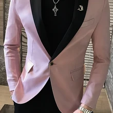 Мужской тонкий жених свадебное платье для ночного клуба Танец Корейская версия красивый строченный хост костюм Мужской tide