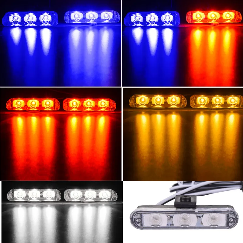 Беспроводной дистанционного 4x 3/led скорой помощи полиции светильник AC/DC 12V Строб