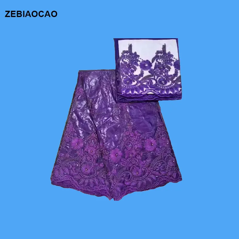 ZEBIAOCAO 2020 Африканский tissu bazin riche ткань brode с 2Yds французский Тюль Кружева для шарфа