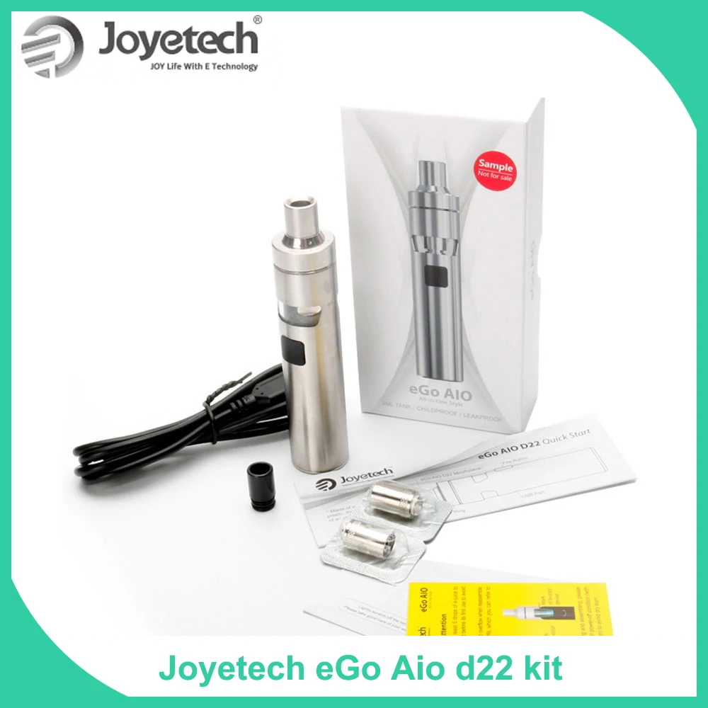 Original Joyetech eGo AIO D22 kit 1500mAh Battery Capacity 2ml E-liquid Capacity BF SS316-0.6ohm MTL Head mod vape pen