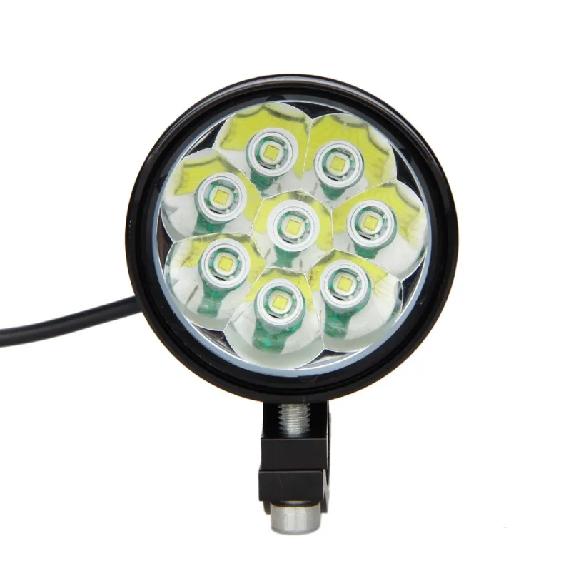  2PCS 5 Modes 80W 6000LM 6500K 8x XM-L T6 LED Motorcycle Spot Light Motorcycle Driving Light Lamp le - 32919093835