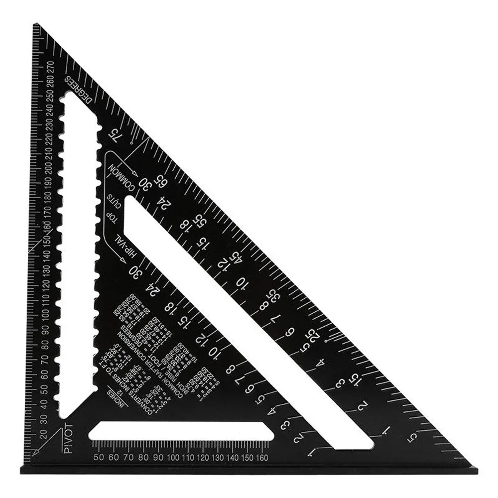 

12" Metric System Triangle Angle Square Speed Rafter Protractor Miter Ruler Kit
