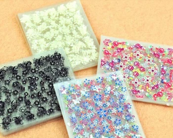 

50sheets/set Beautiful 3D Nail Art Stickers Tips Decal Fashion Flower Tip Decoration Sticks Nail Art Manicure Accessories