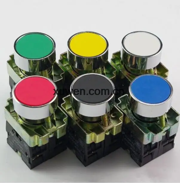 

5pcs/Lot XB2 BA61 XB2-BA61 Blue Self-reset Momentary Flush Pushbutton 1 N/O Flat Push Button Switch Replace Telemecanique