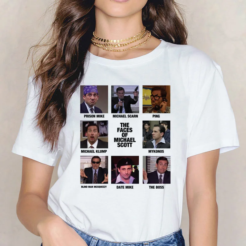 Майкл Скотт гранж Харадзюку Женская графическая футболка Эстетическая футболка офисная ulzzang забавные модные футболки для женщин 90s