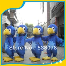 Лидер продаж маленький синий костюм птицы костюм для взрослых Размеры птиц te костюм маскота костюм кунг-фу панды Карнавальный костюм для вечеринок SW606