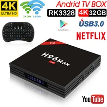 H96 Max 4G 32G Android TV Box RK3328 Quad Core Set top box Support 2.4G 5G Wifi BT4.0 USB3.0 HDR10 4K VP9 Netflix Media Player ruijie 4g 64g h96 max h2 android 7 1 tv box rk3328 quad core 4k smart tv 2 4g 5g wifi usb 3 0 bluetooth 4 0 media player