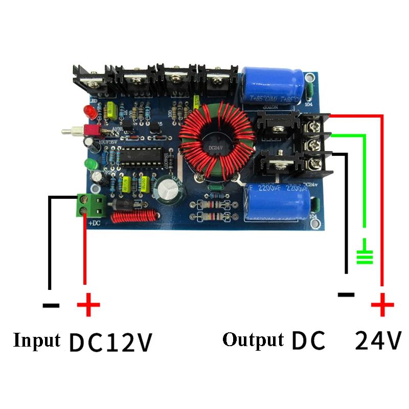 Трансформатор постоянного тока HiFi усилитель выделенный постоянного тока 24 В до двойной 24 В печатная плата для 180 Вт усилитель автомобиля Amp F7-009