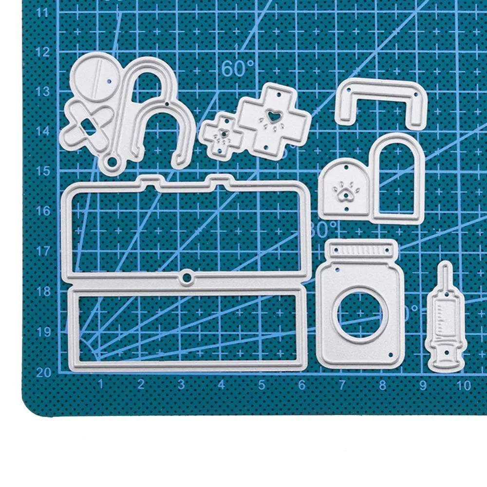 7 шт./компл. ветеринар медицинской Комплект резки металла умирает трафарет для DIY Скрапбукинг фотоальбом тиснение Бумага карты декоративные ремесла
