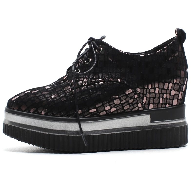 Mujeres Punta Tamaño Tacón 2018 Zapatos Genuino 34 Las Redonda Gold Tacon De Anmairon Moda 42 Cuero Pupms Ly371 Mujer 7x0547q6