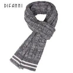 Difanni зима Для женщин Для мужчин S брендовая теплая зимний шарф Для мужчин Шерсть Плотная вязаный шарф дизайнер шали бизнес Повседневное