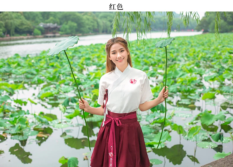 Новый Дизайн Для женщин Hanfu Традиционная Китайская одежда Этническая одежда Восточный Вышивка костюм летний Винтаж древний костюм