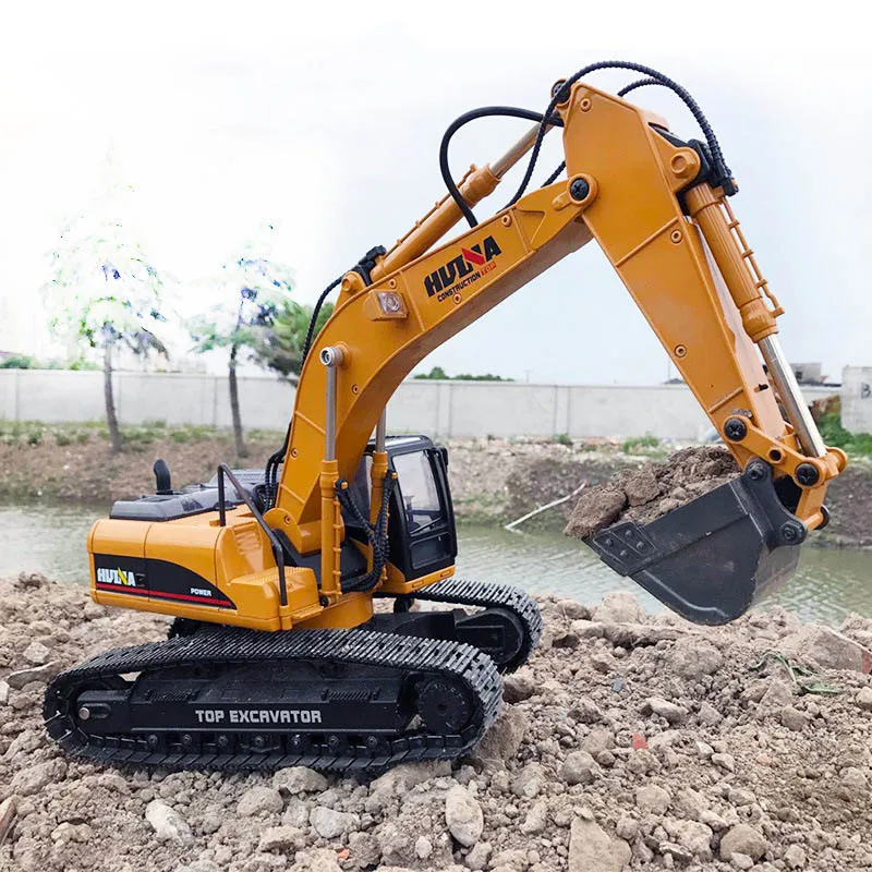 HUINA 580 Hobby Rc Excavator Kids Car Toys for Boys Car Styling Big Off