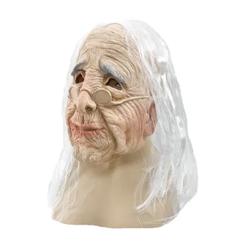 

Celebrity Female Face Old Women latex Fancy Dress Costume rubber old lady mask