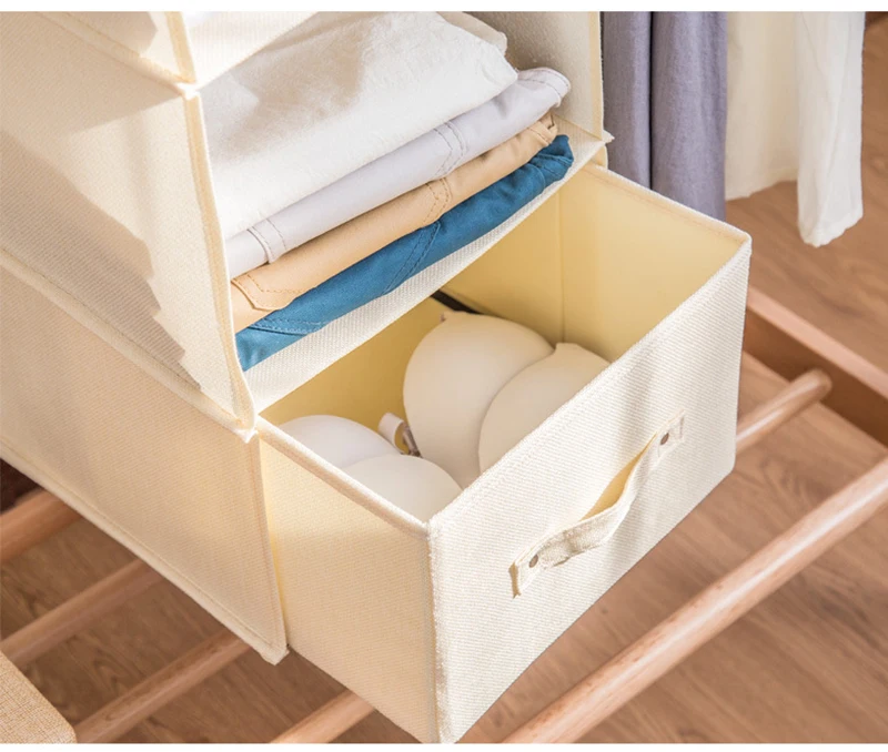 Многослойная подвесная сумка для хранения шкаф ящик Тип Органайзер коробка хлопок и лен складной ящик для хранения одежды
