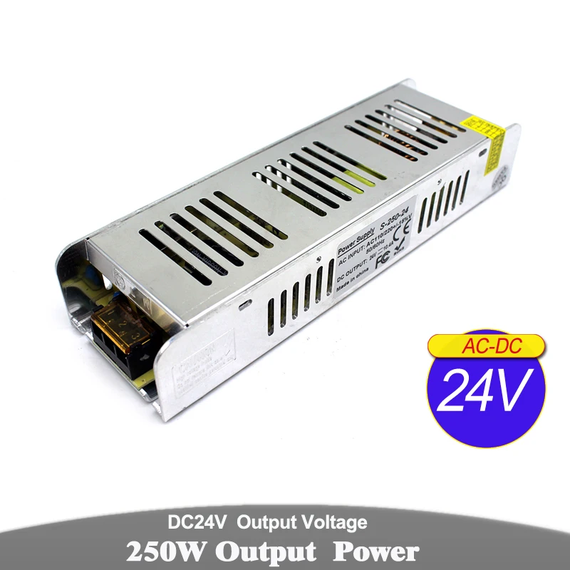 Блок питания DC 12 V 24 V 48 W 60 W 72 W 100 W 120 W 150 W 180 W 200 W 240 W 250 W 300 W 350 W 360 W 220 W трансформаторы V AC к DC12V DC24V SMPS