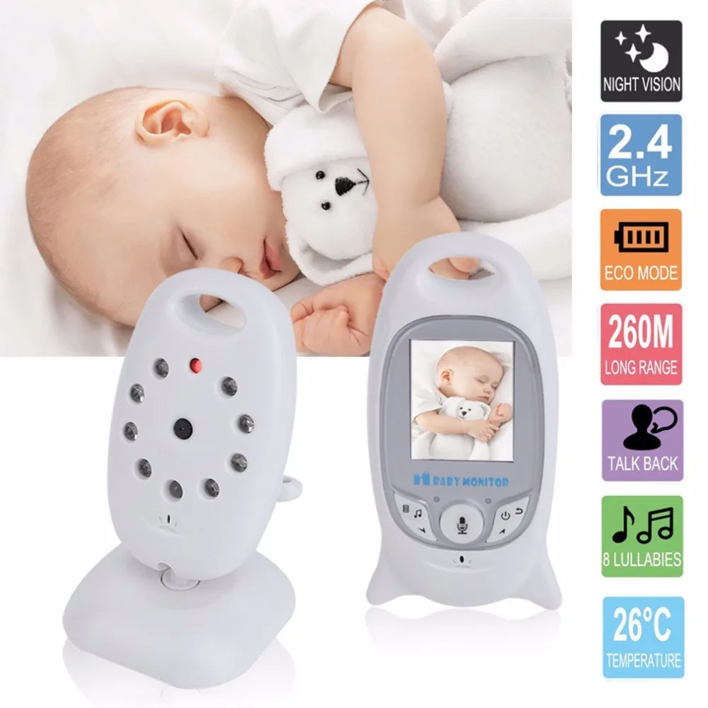 

IR LED Wireless Infant Baby Monitor 2 Inch High Resolution Color Video Security Camera Nigh Vision Temperature Monitoring Device