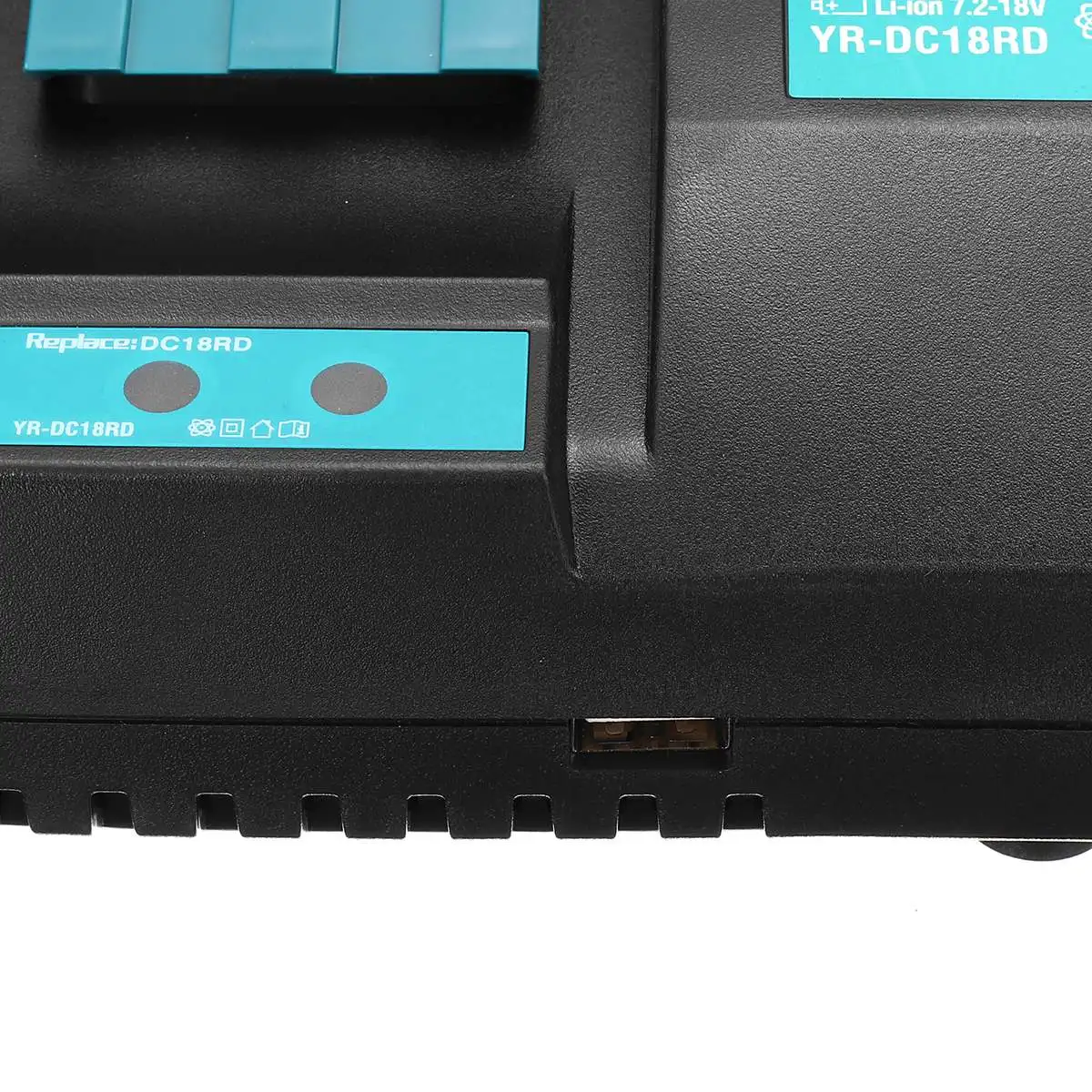 120 W Двойной Twin Порты и разъёмы Батарея Зарядное устройство для Makita DC18RD литий-ионный LXT 7,2 V-18 V Быстрый AC 100-260 V Великобритания/AU/EU/US Plug быстрое