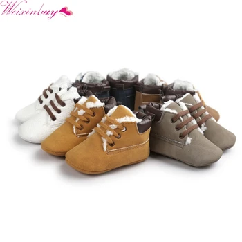 

Winter Warm Baby Boys Girls Shoes First Walkers Soft Super Warm Soft Bottom Anti-slip Classic Boots