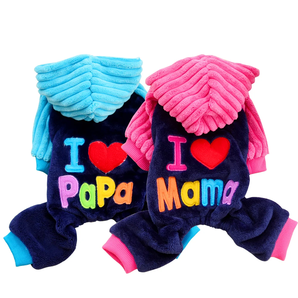 Одежда для маленьких собак Love Papa Mama зимний комбинезон чихуахуа одежда домашних