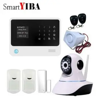

SmartYIBA Touch Keypad Alarmes Network Camera Surveillance+APP Control WIFI Home Alarm With 433Mhz Sensors Alarmes