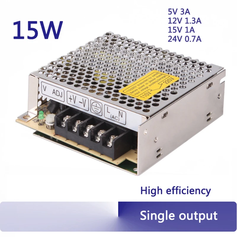 15W single output high efficiency industrial switch power supply ac dc